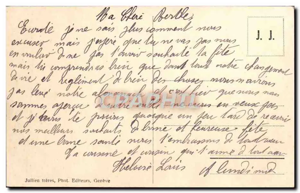Saint-Maurice — La Grotte aux Fées — J. J. 8531 - Verso