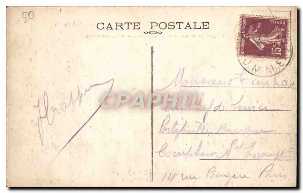 Proyart (Somme) — Triumphbogen "Aux Défenseurs de la Somme" — Bildhauer Gourdon, eingeweiht am 28. September 1924 - Rückseite