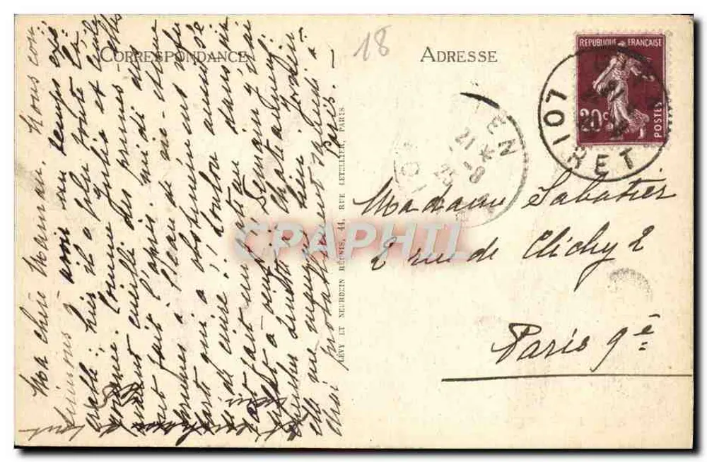 Bourges — The Five Portals of the Cathedral — Publisher L. H. n°152 - Back