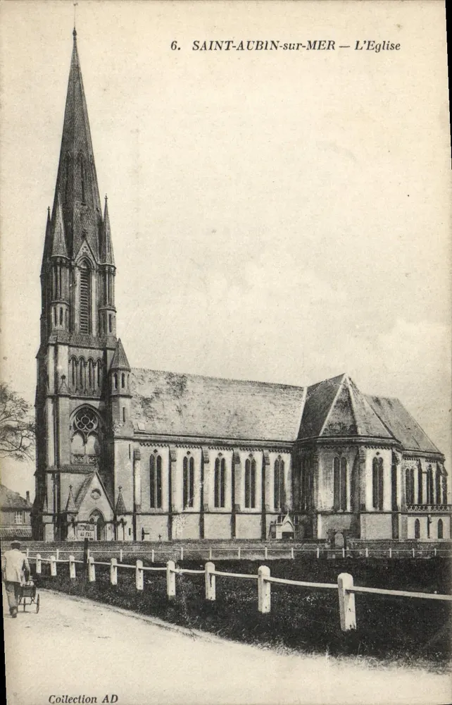 Saint-Aubin-sur-Mer — A Igreja — Coleção AD, n°6 - Frente