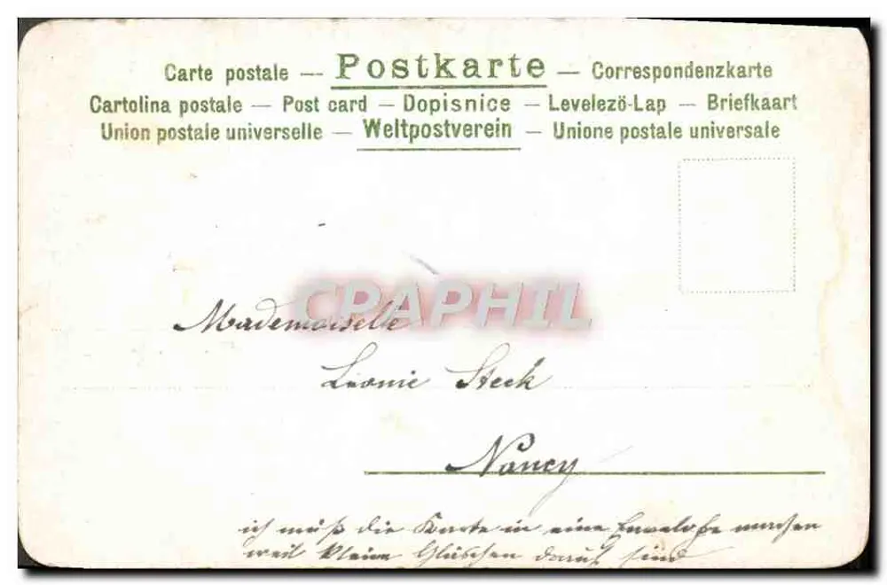 Dombach — paisagem rural com buquê de flores — série 654 - Verso