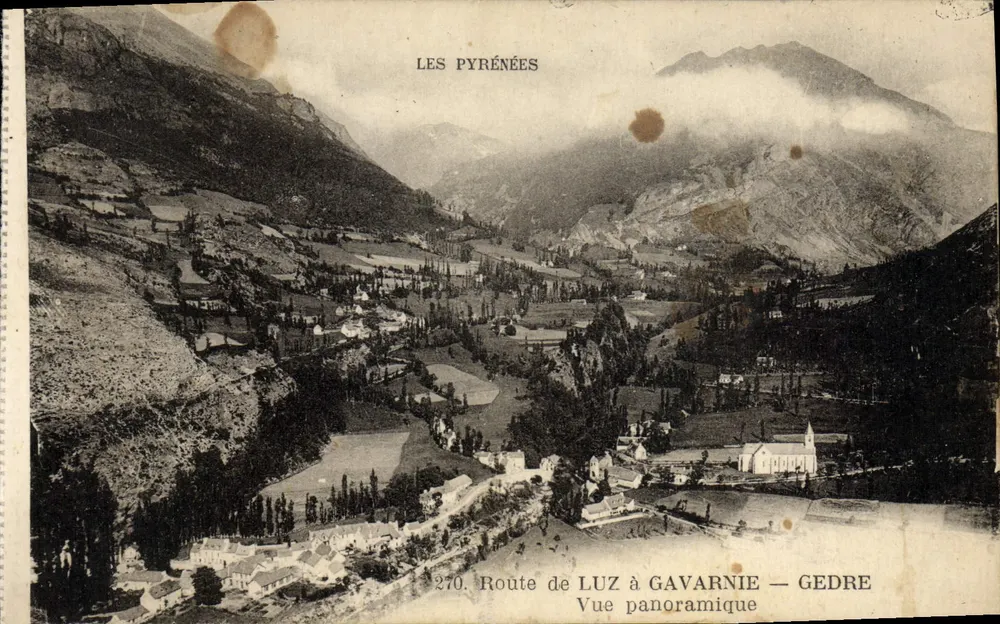 Straße von Luz nach Gavarnie — Panoramablick — Verlag: Les Pyrénées, n° 270 - Vorderseite