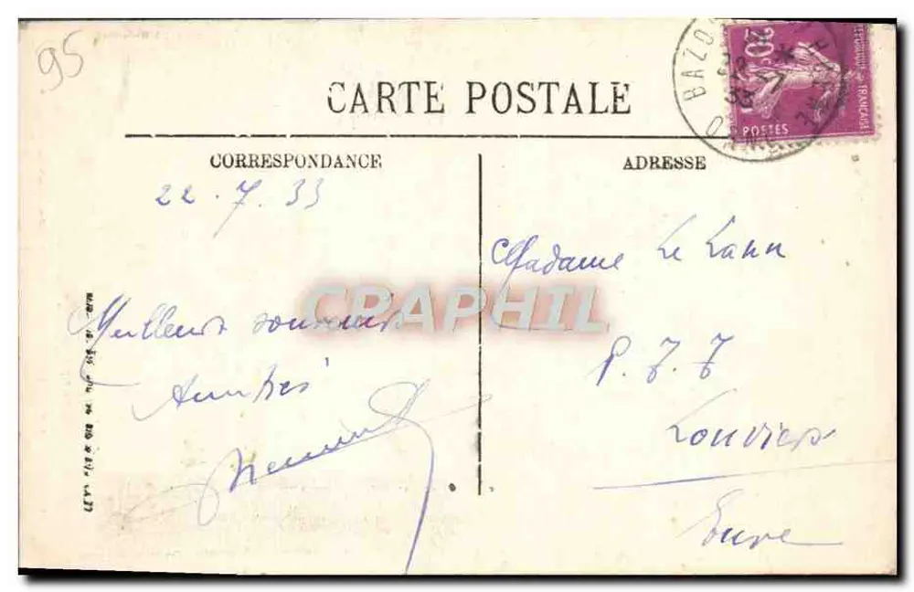 La Chapelle-Montligeon — Facha da Basílica — Edição Gerault-Sarville, Mortagne - Verso