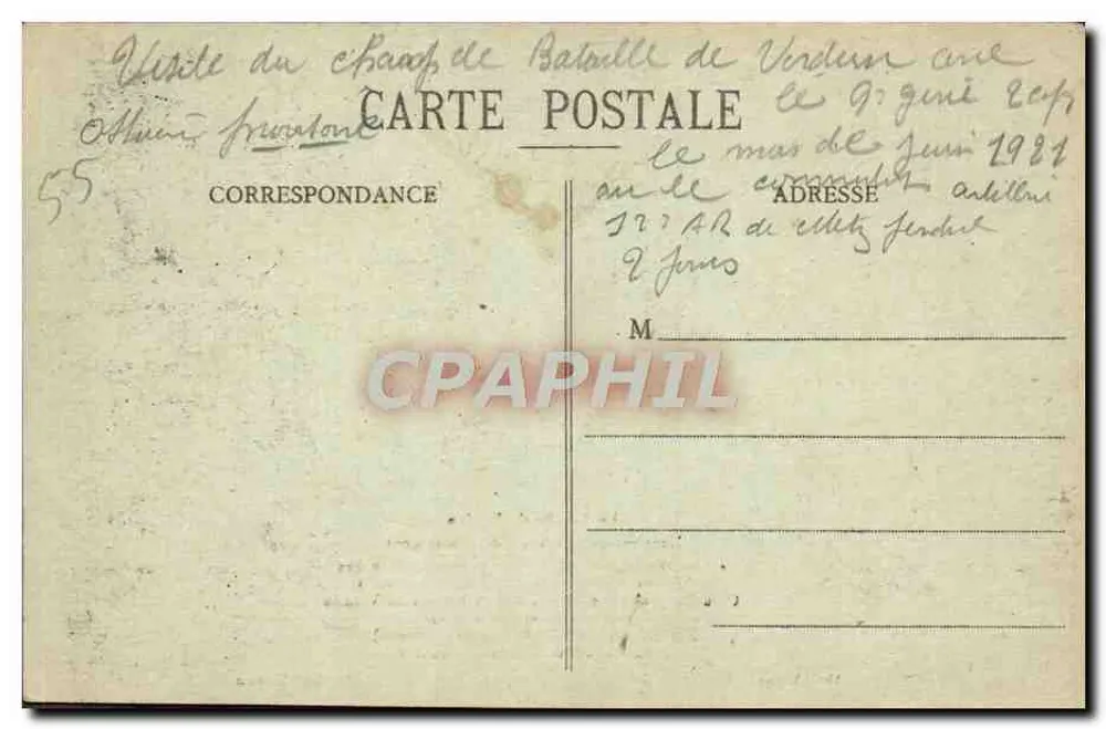 Innenansicht des Ossuaires von Douaumont — Beginn der Arbeit — Photo-Yarduin - Rückseite