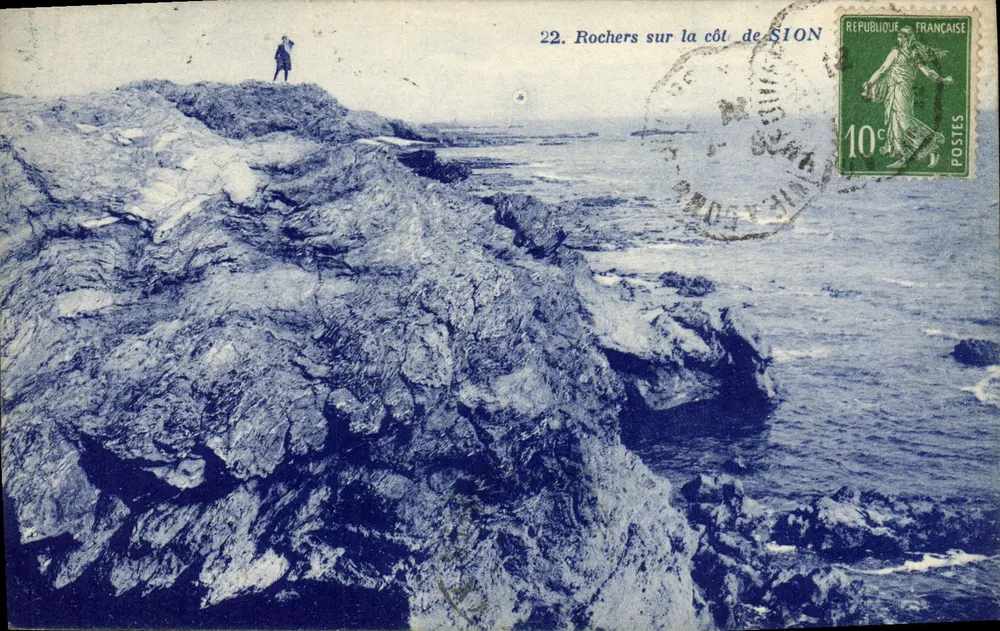 Rocks on the coast of SION — 22 — publisher G. Altaud, La Cloe, Nantes - Front