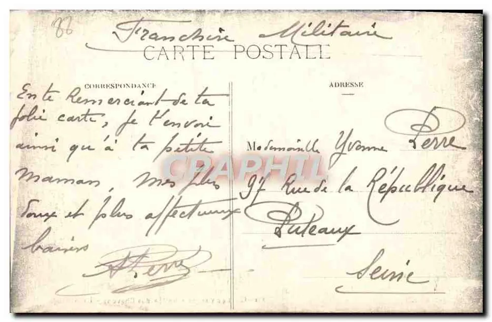 Os Vosges - Vale dos Chavons - La Santenais — editor C. n° 130 - Verso