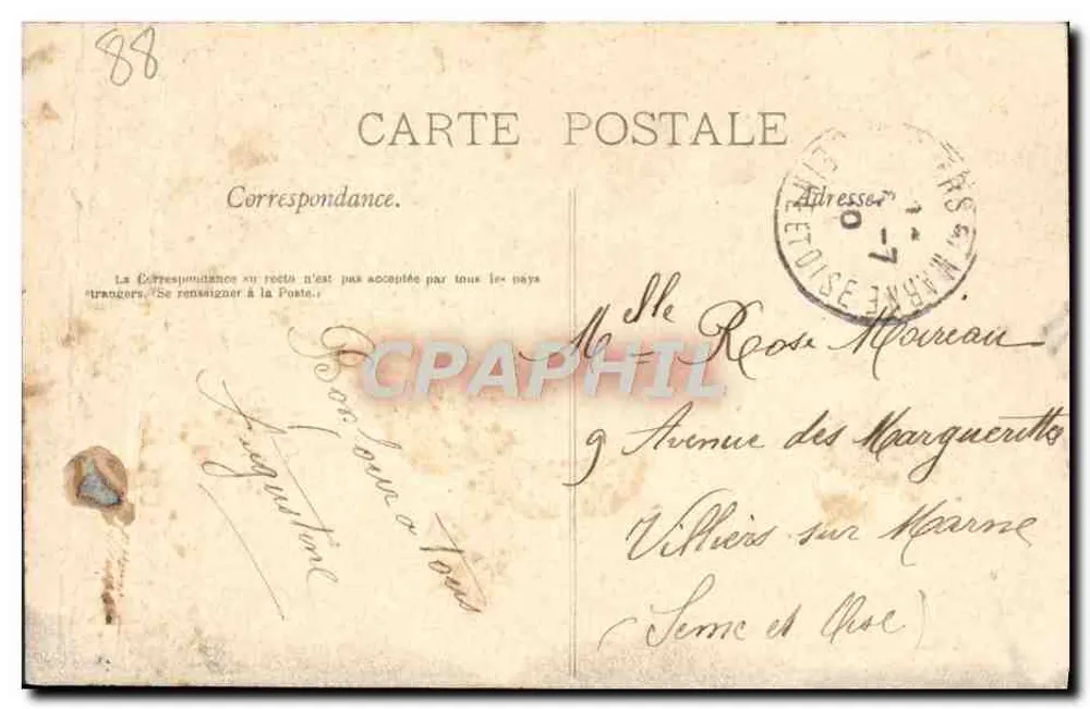 Saint-Gorgon, près Rambervillers — vue du village avec église et bâtiments — éditeur Rivot, Rambervillers - Verso