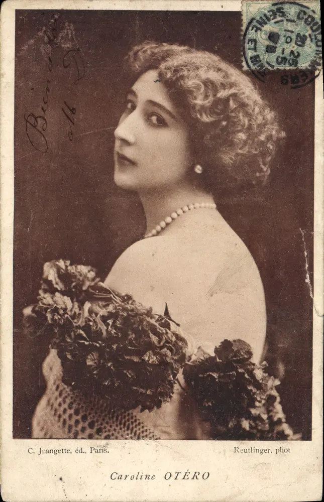 Caroline Otéro — portrait en buste — C. Jeanette, éd., Paris - Frente