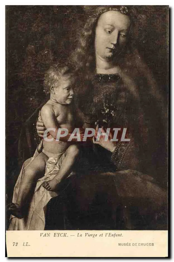 Van Eyck — La Virgen y el Niño — Museo de Cruges - Anverso