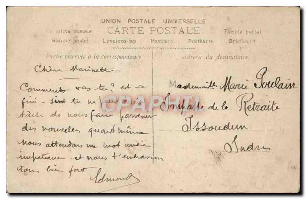 Frau in Hut mit Feder — Rosen haltend — veröffentlicht von der Société de Photographie de Paris, n° 7058 - Rückseite