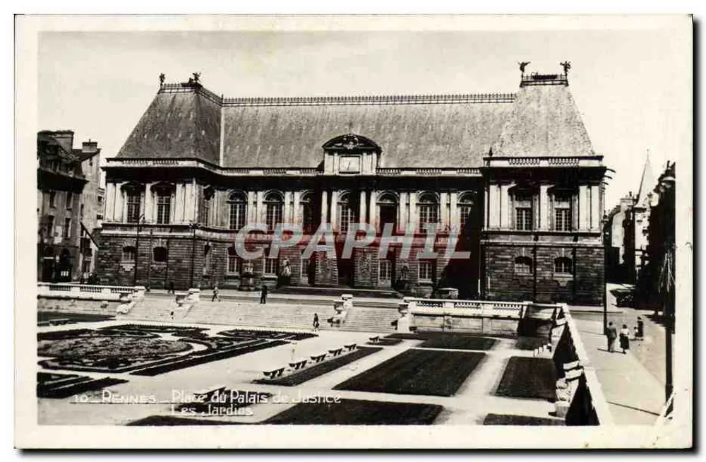 Rennes - Place du Palais de Justice - Les Jardins - Vorderseite