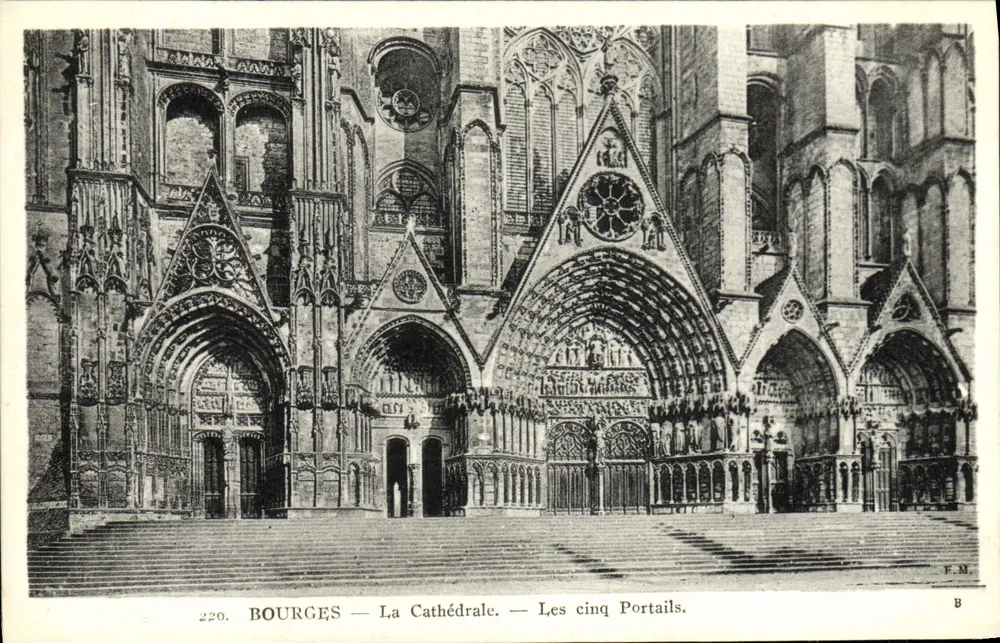 Bourges — De Kathedraal — De Vijf Poorten — F.M. — n°220 - Voorkant