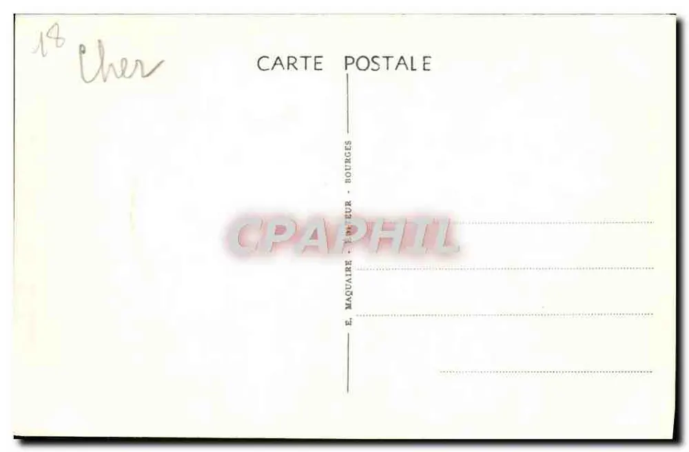 Bourges — De Kathedraal — De Vijf Poorten — F.M. — n°220 - Achterkant