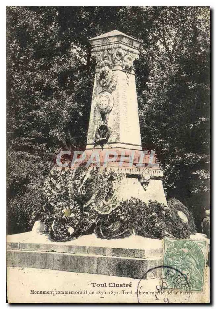 Toul ilustrado — Monumento comemorativo de 1870-1871, Toul bem mereceu da Pátria — Toul ilustrado - Frente