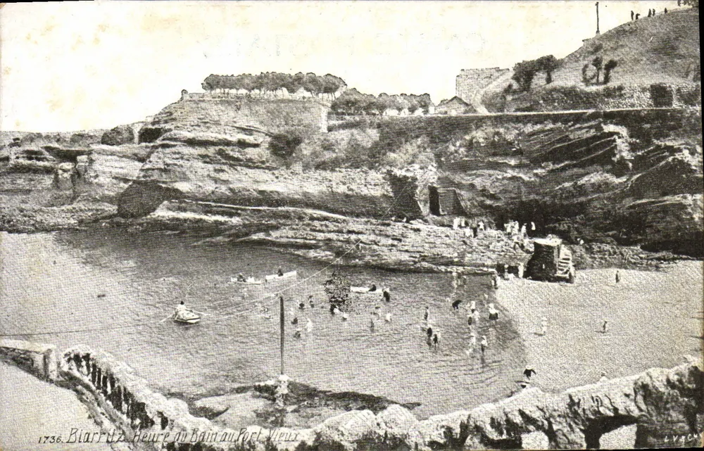 Biarritz - Badestunde am Fort Vieux — LVACQ, n° 1736 - Vorderseite
