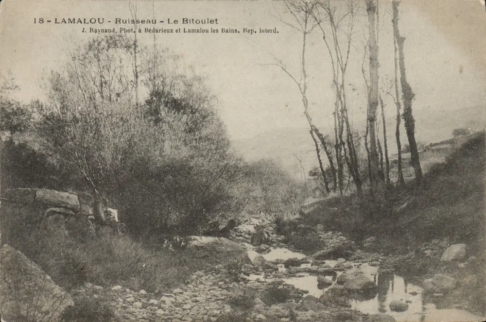 Lamalou - Ruisseau - Le Bitoulet — J. Raynaud, Fotografia em Bédarieux e Lamalou les Bains - Frente