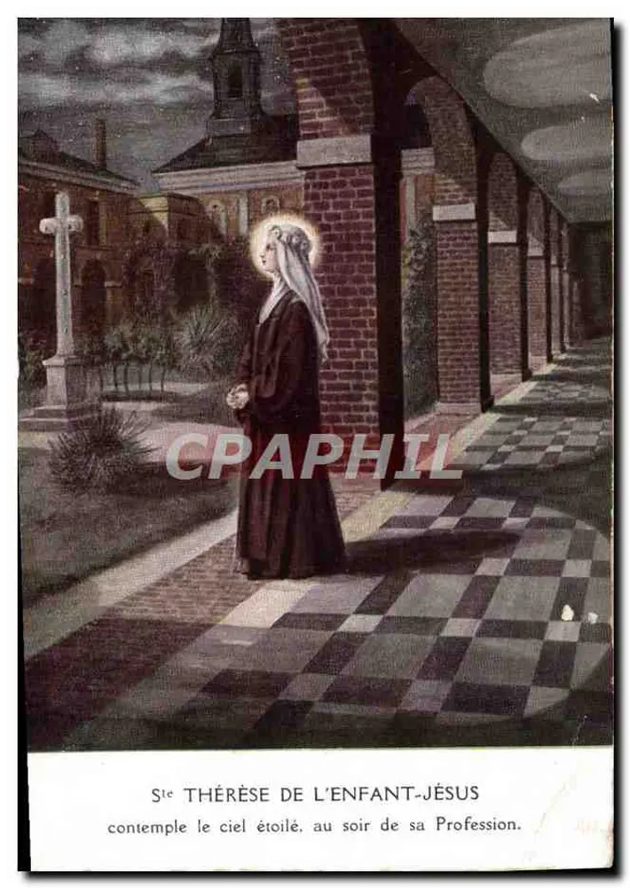 Sister Thérèse của Chúa Giêsu Hài Đồng — ngắm nhìn bầu trời đầy sao vào buổi tối của ngày khấn phát — Dépose, Pháp - Mặt trước