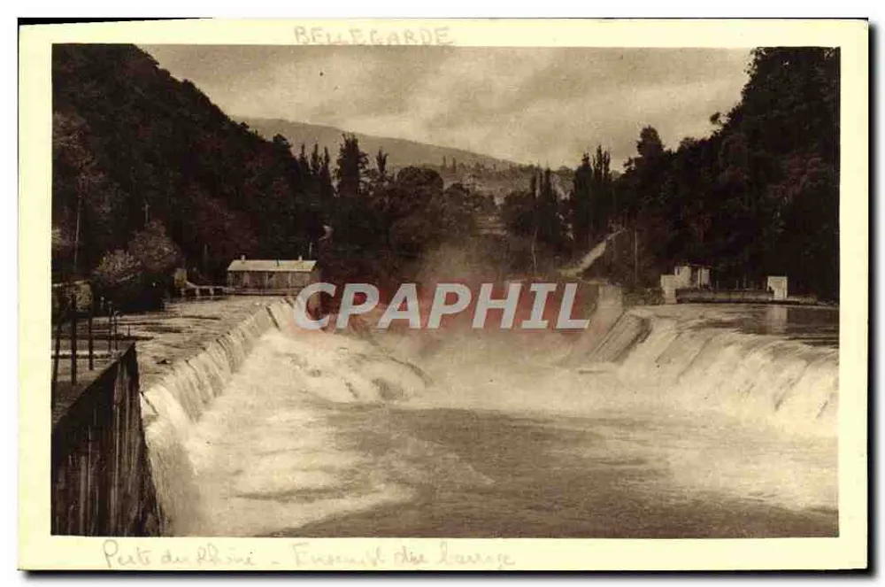Perda do Rhône - Conjunto do dique — BELLEGARDE — VUES DE L'AIN CA 115 - Frente