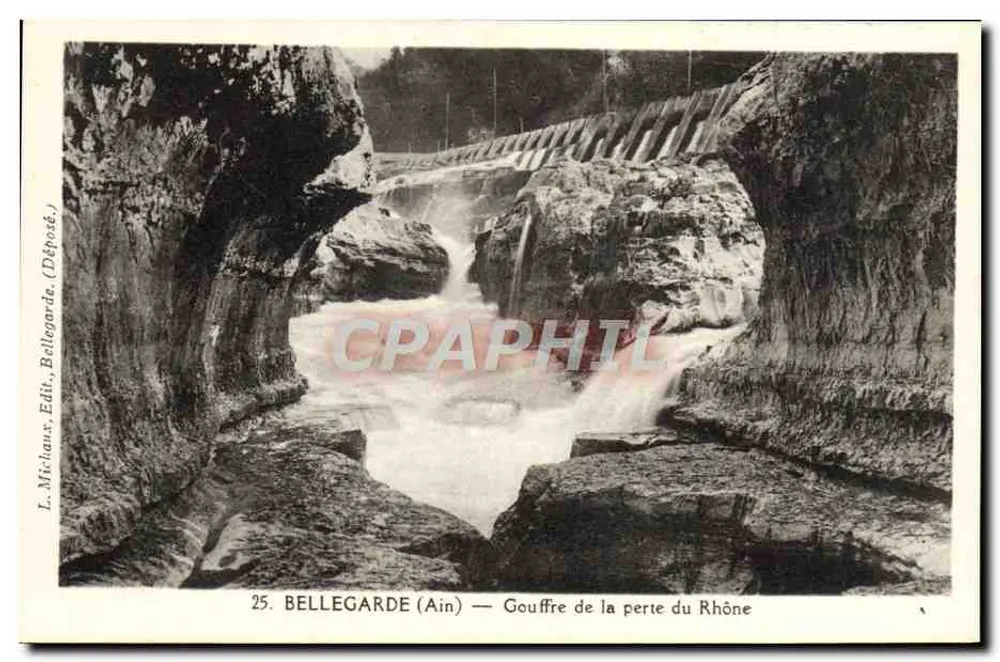 Bellegarde (Ain) — Fossa da Perda do Ródano — L. Michaux, Edit. (Depositado.) - Frente