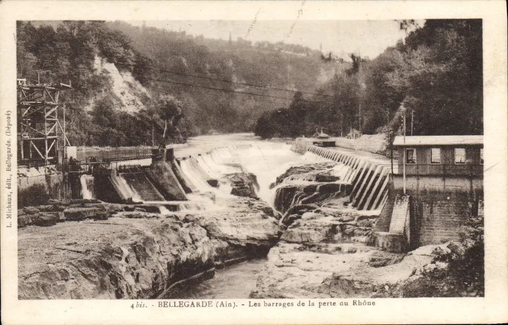 Barragens da perte do Rhône — Bellegarde (Ain) — L. Michaux, editor (Depósito) - Frente