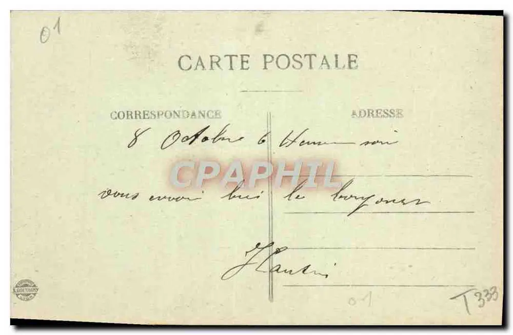 Bellegarde — La Perte del Ródano durante las grandes aguas — P. Viallatte, fot. - Oyonnax - Reverso