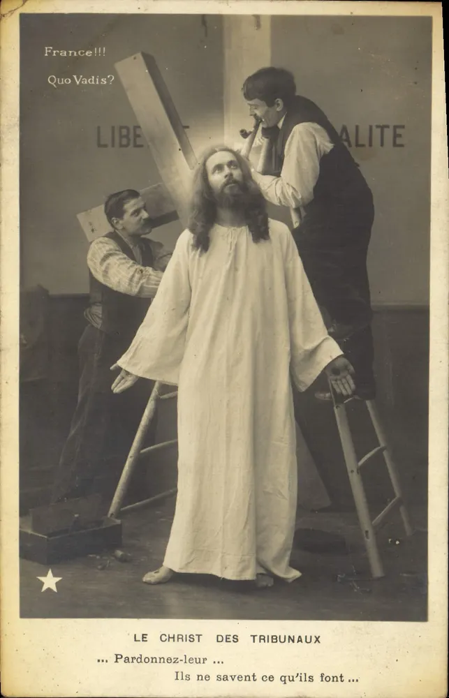 O Cristo dos tribunais — cena teatral — Comptoir Philocartiste, série N°780 - Frente