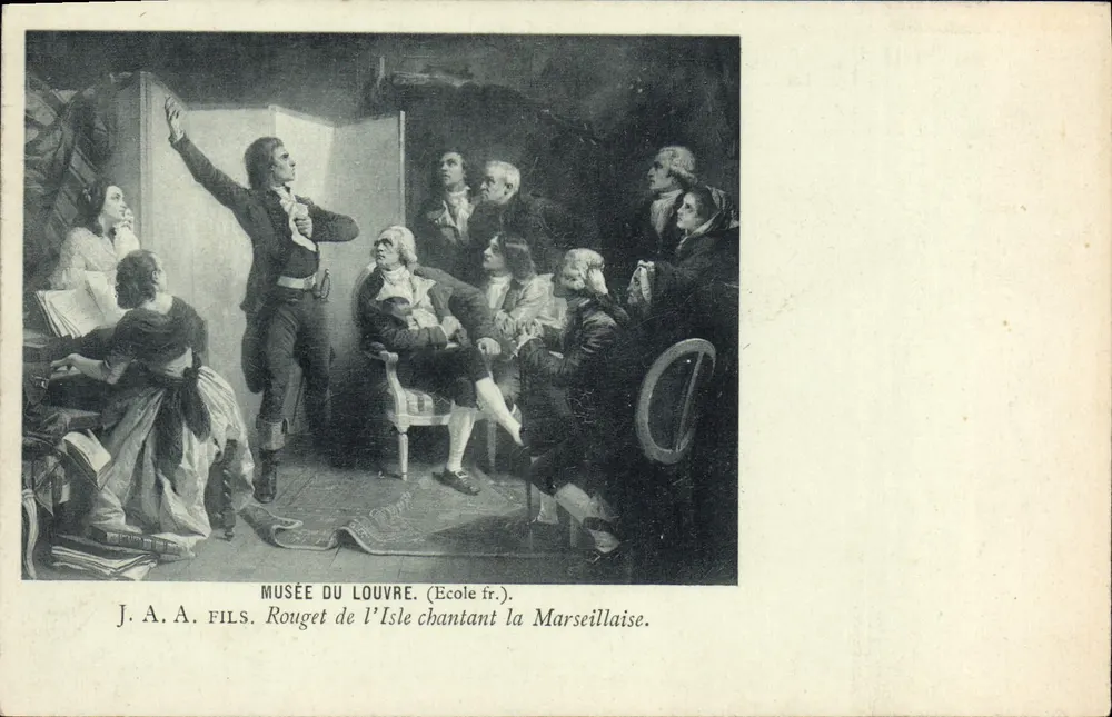 Musée du Louvre — Rouget de l'Isle singt die Marseillaise — J.A.A. Fils - Vorderseite