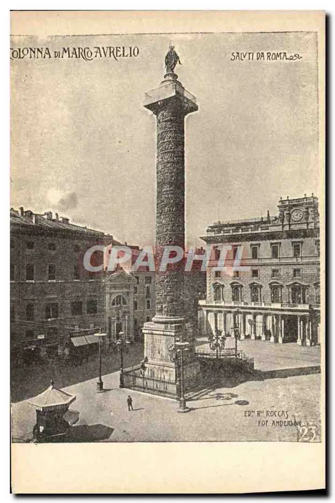 Säule des Marcus Aurelius — Rom — Éd. R. Rocca, n° 23 - Vorderseite
