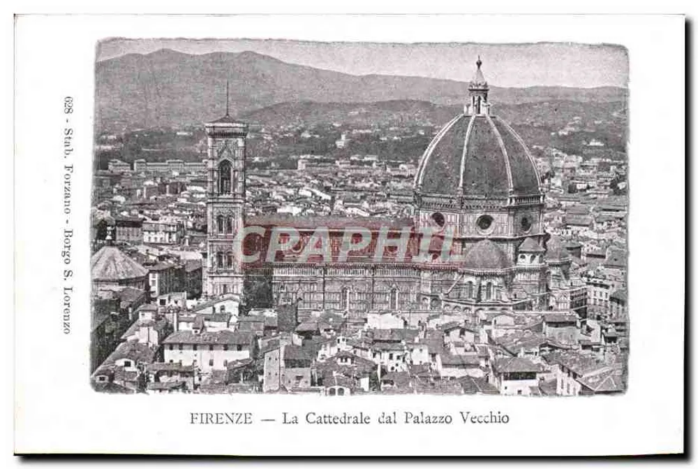 FIRENZE — A Catedral do Palazzo Vecchio — Stab. Forzano - Borgo S. Lorenzo n° 628 - Frente