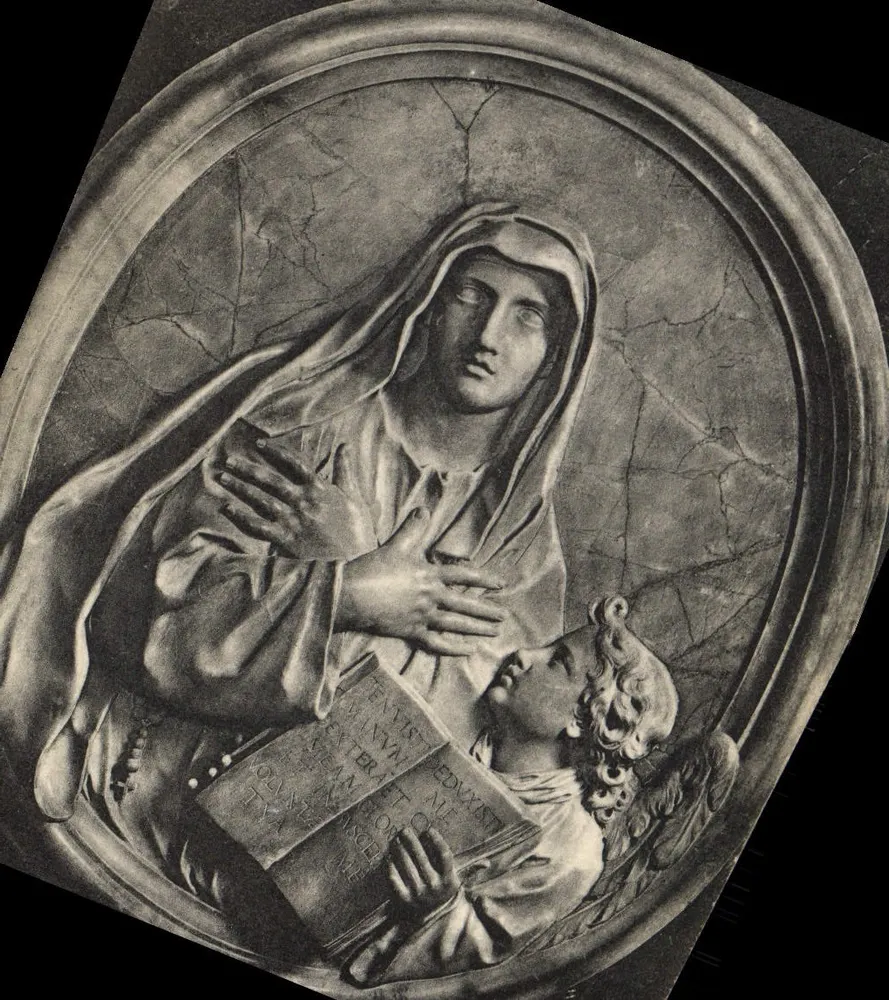 Sainte Marie Madeleine — bas-relief sculpté — éditeur Cartolina Postale - Frente