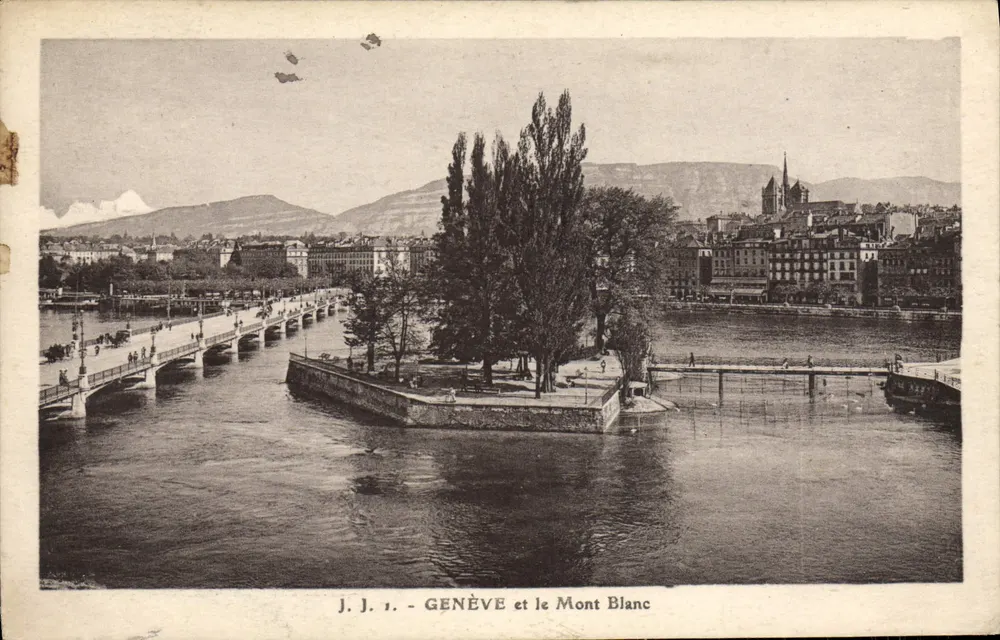 Genève en de Mont-Blanc — J. J. 1. — Uitgever J. J. 1. - Voorkant