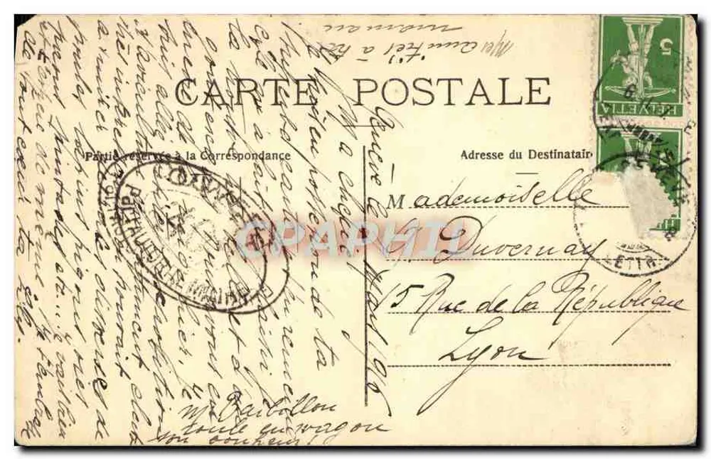 Lac Léman au clair de la lune — vue nocturne avec reflets sur l'eau — éditeur imprimeur non visible, n° 322 - Verso