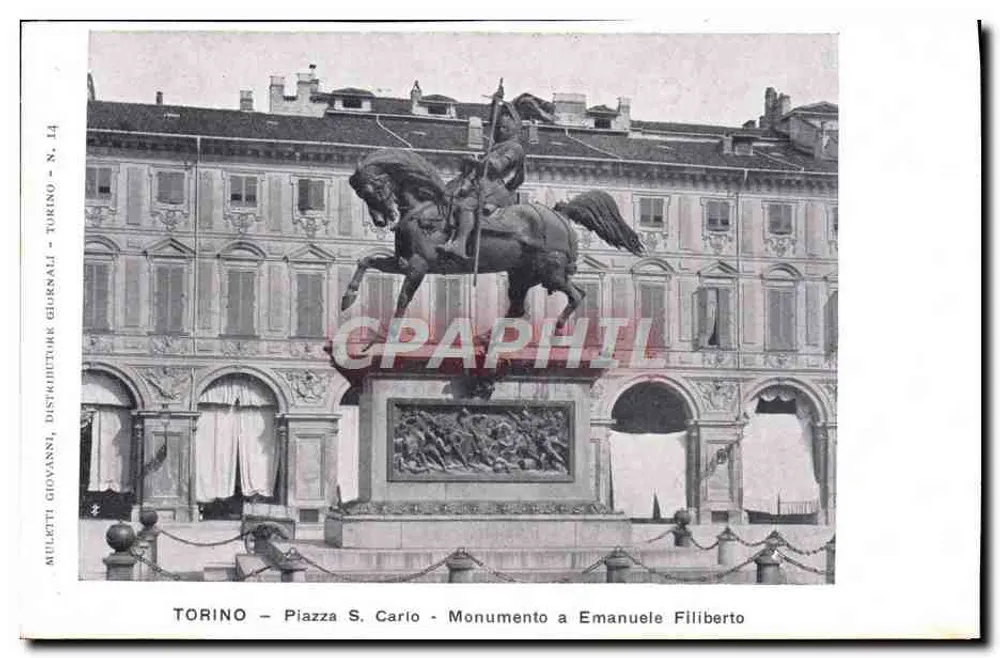 Turin - Piazza Carlo - Denkmal für Emanuele Filiberto - Vorderseite