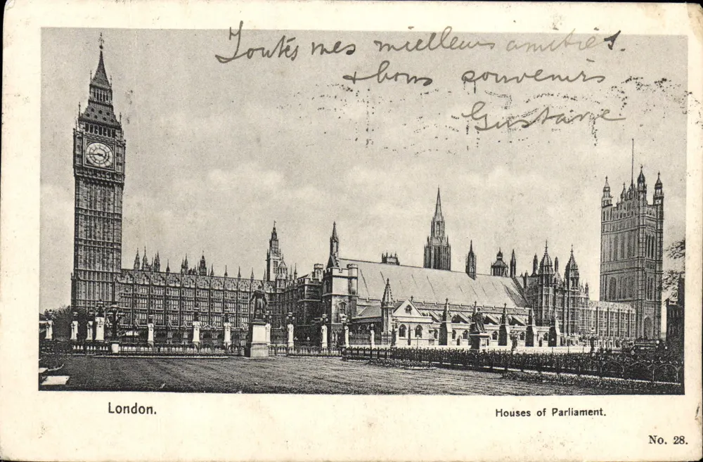 London — Houses of Parliament mit Big Ben — unbekannter Verlag, n° 28 - Vorderseite