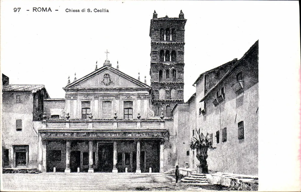 Rzym — Kościół św. Cecylii — wydawca Cartolina Postale Italiana, nr 97 - Awers