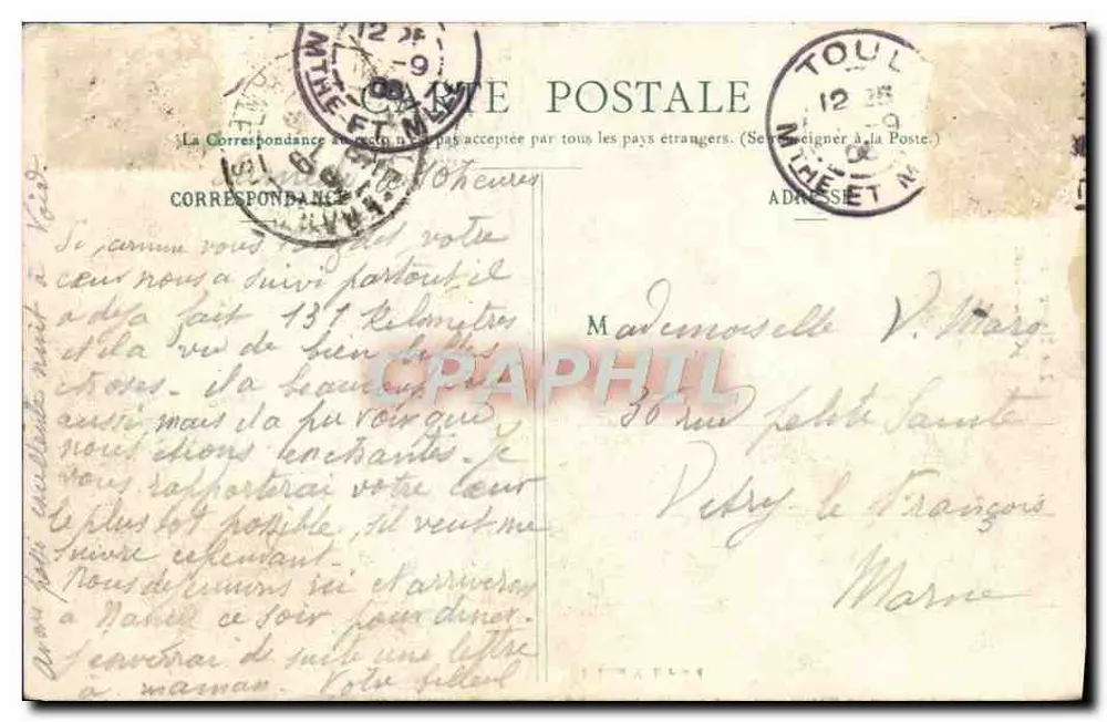 TOUL - Saint-Gengoult — Editor M. Bernard, série La Lorraine illustrée - Verso