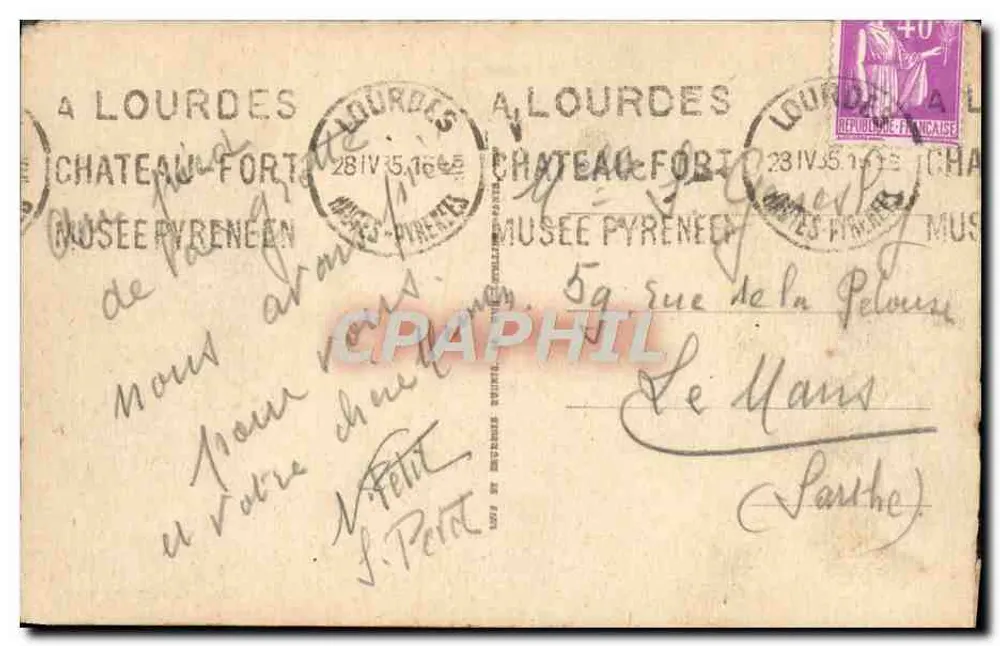 Lourdes - A Basílica e os Pirineus — 212 - Verso