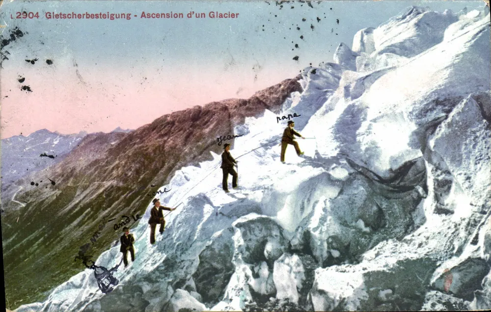 Aufstieg auf einen Gletscher — 1904 — Edition Photosglob, Zonkh - Vorderseite