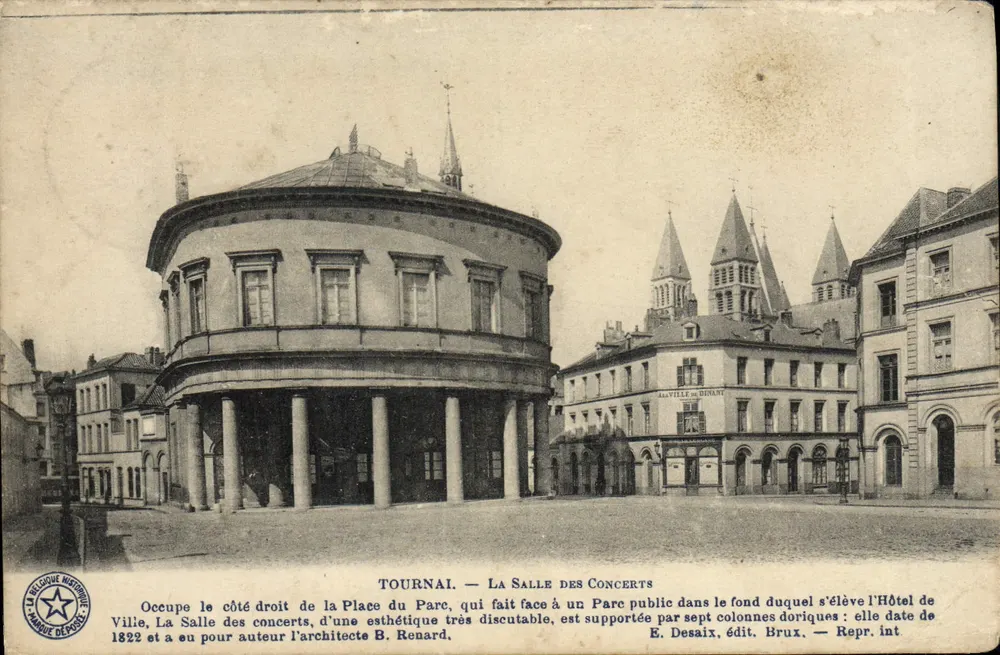 Tournai — La Salle des Concerts — éditeur E. Desaix, Bruxelles - Vorderseite