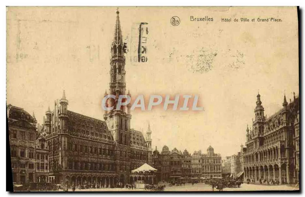 Brüssel — Rathaus und Großer Platz — Verlag N. Lus - Vorderseite