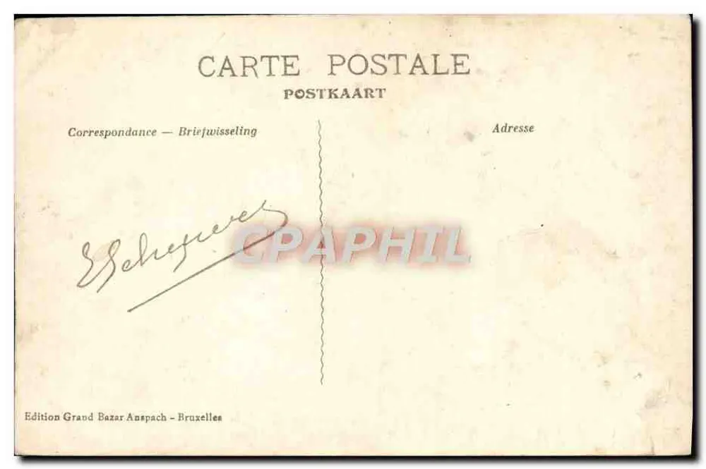 Liège — O Dompteur — Edição Grand Bazar Anspach - Verso