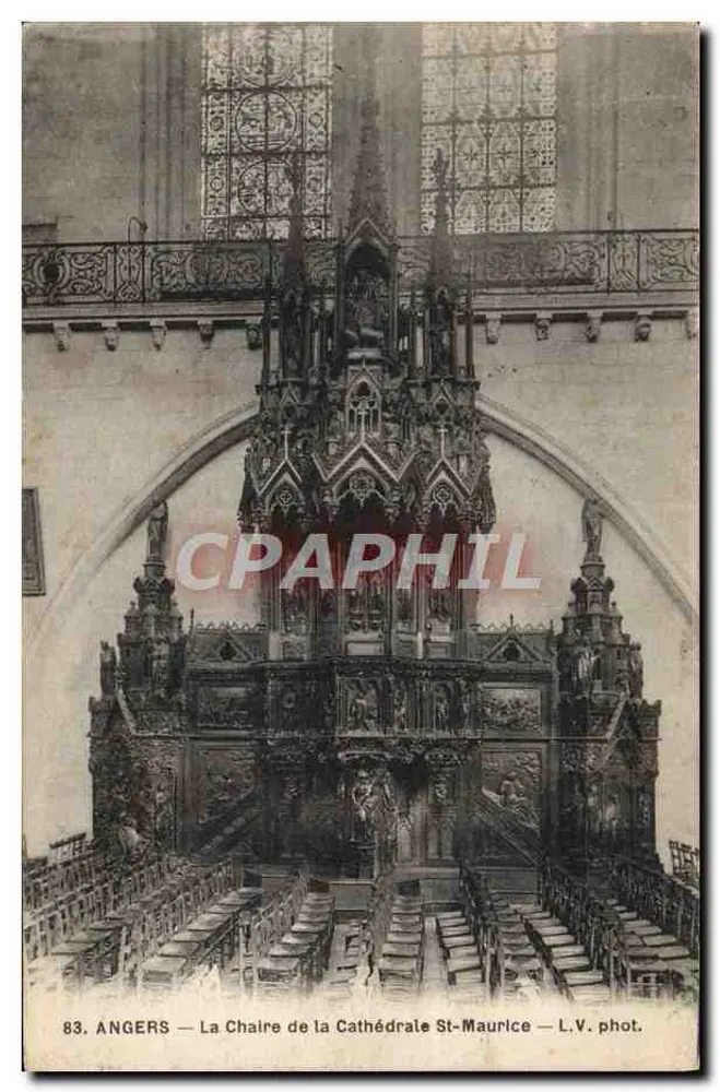 Angers — Die Kathedrale St-Maurice — Stuhl — L.V. phot. - Vorderseite