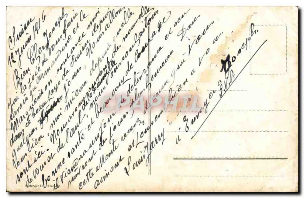 Castello di Chillon e Dents du Midi — vista lacustre con velo — editore Phototypie Caumont, n° 190 - Verso