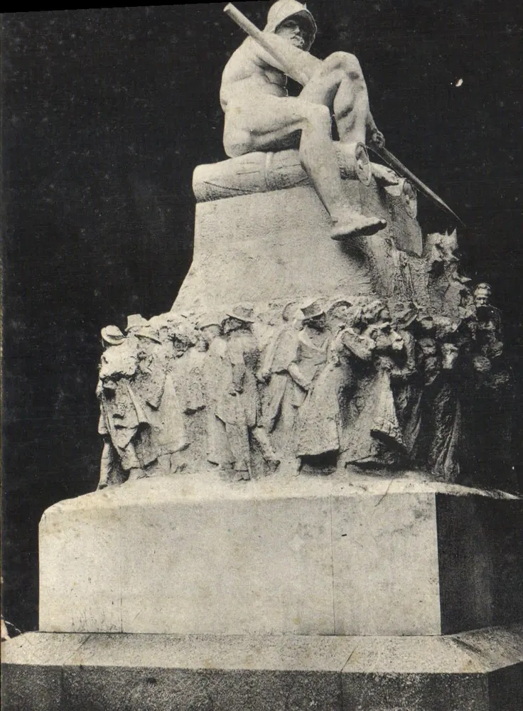 Monumento a Felice Cavallotti — Escultura de Bazzaro — Edição L. Grassi, Milão - Frente
