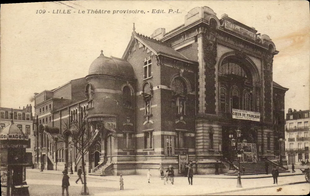 LILLE - Le Théâtre provisoire — éditeur P.-L. n°109 - Frente