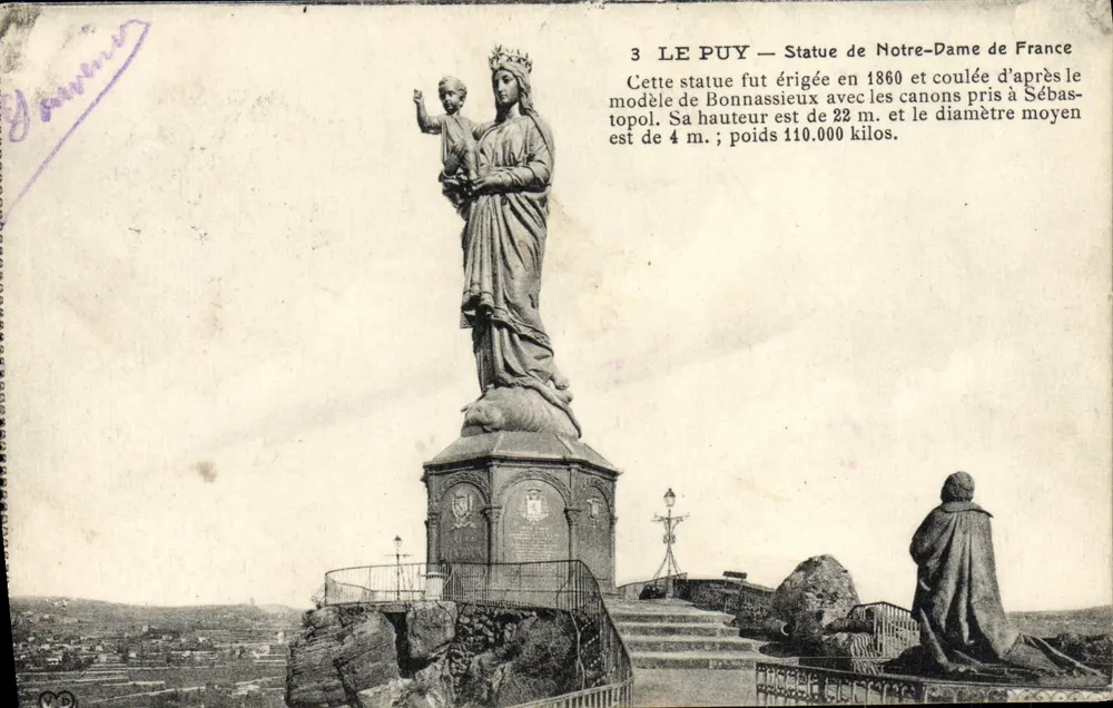 Le Puy — Statue der Notre-Dame de France — Verlag G. Jouvant, n°3 - Vorderseite
