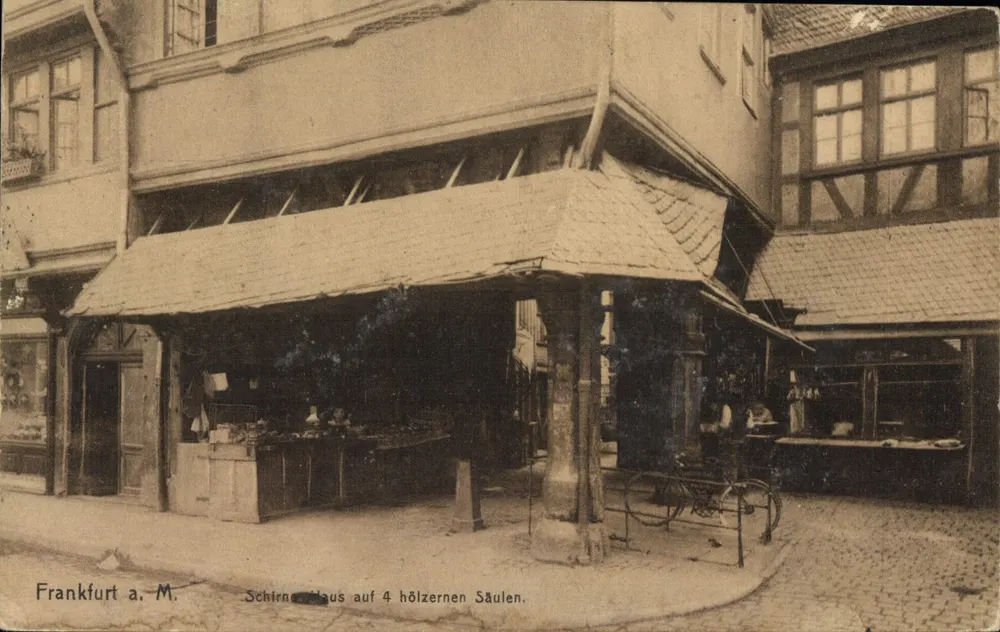 Frankfurt a. M. — Schirnhaus auf 4 hölzernen Säulen — Nationalbild-Verlag, Serie 271, Nr. 163 - Vorderseite