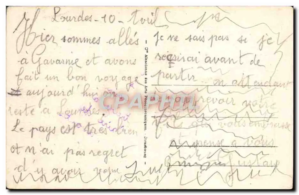 Lourdes — Lembrança de Lourdes — n°65 - Verso