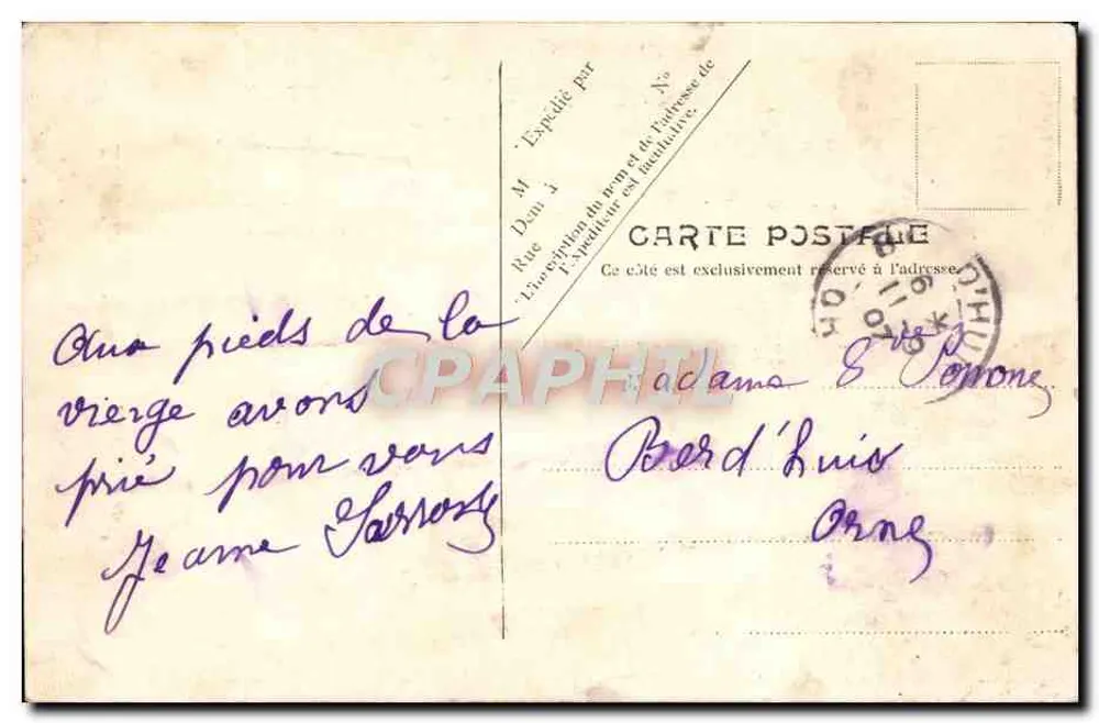 Lourdes — Bazylika i jaskinia Niepokalanego Poczęcia — V. P. Paris Nr 27 - Rewers