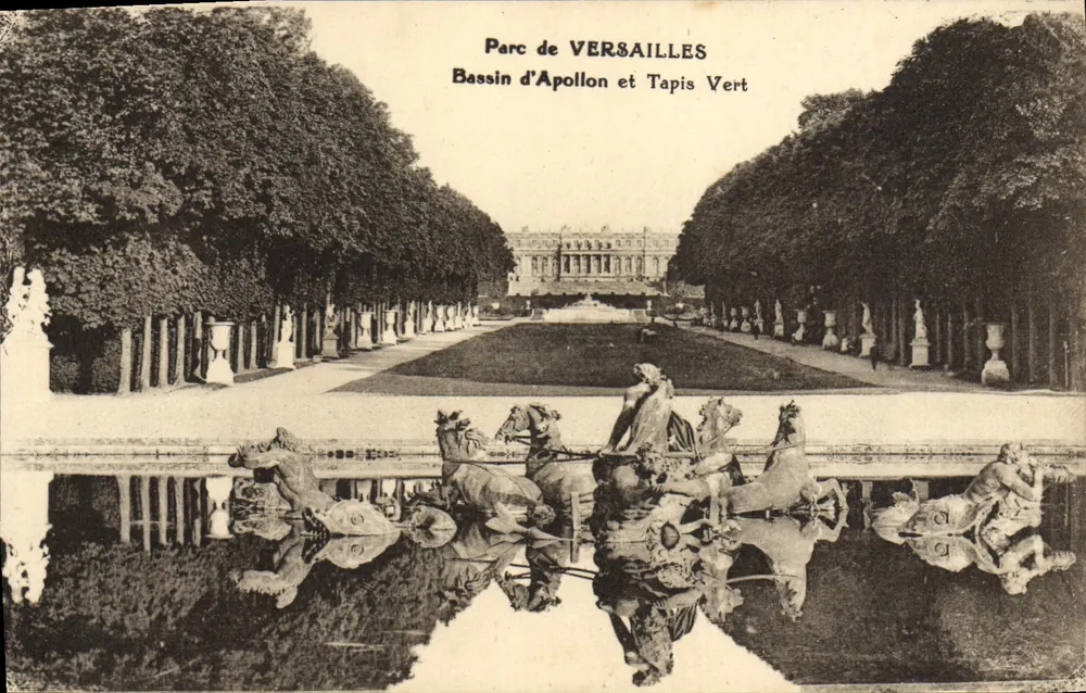 Park von VERSAILLES — Bassin Apollon und Grün Teppich — Verlag nicht sichtbar - Vorderseite